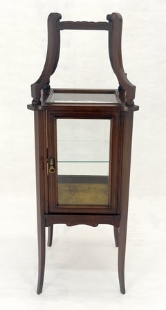 Victorian c1900s 360 Degree Center Vitrine Display Cabinet Showcase Clean!