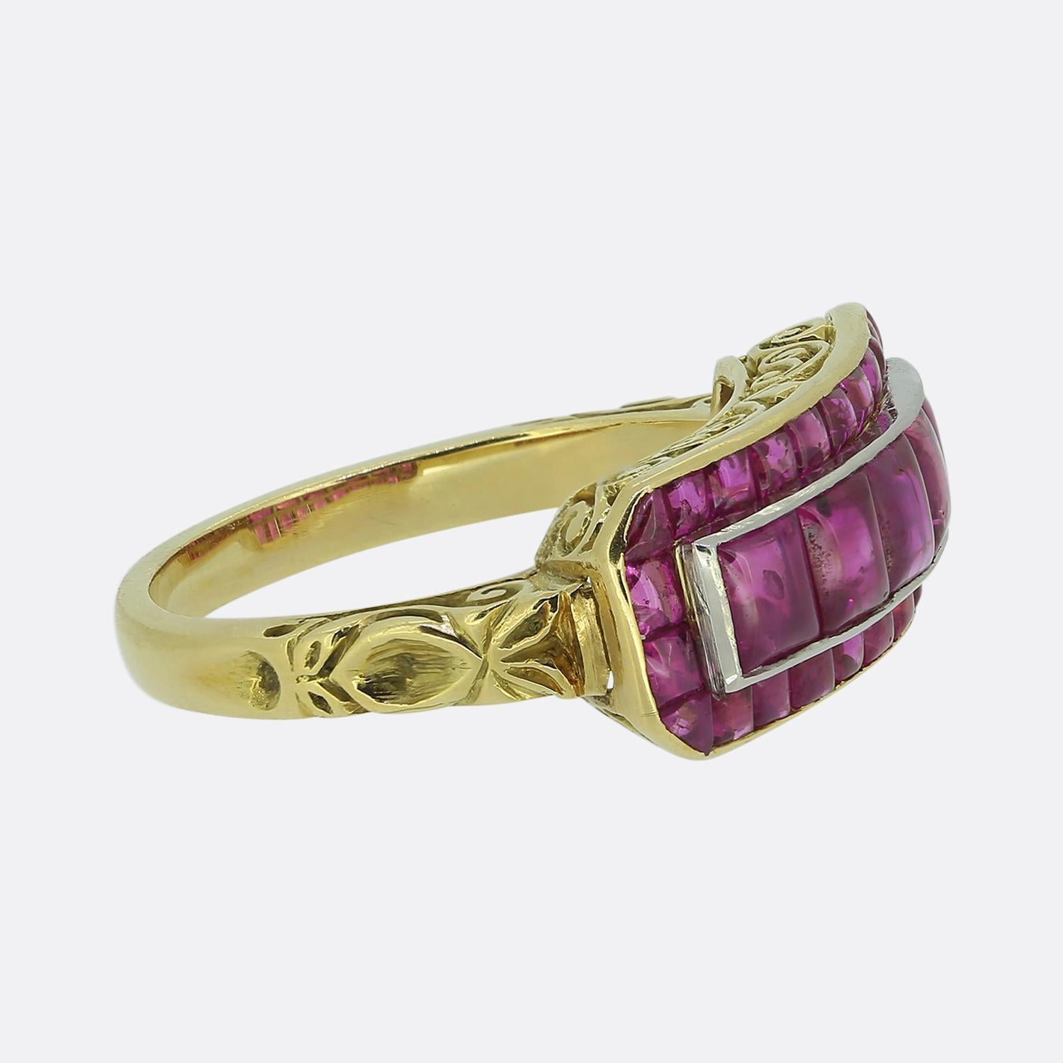 Victorian Cabochon Ruby Ring In Good Condition For Sale In London, GB