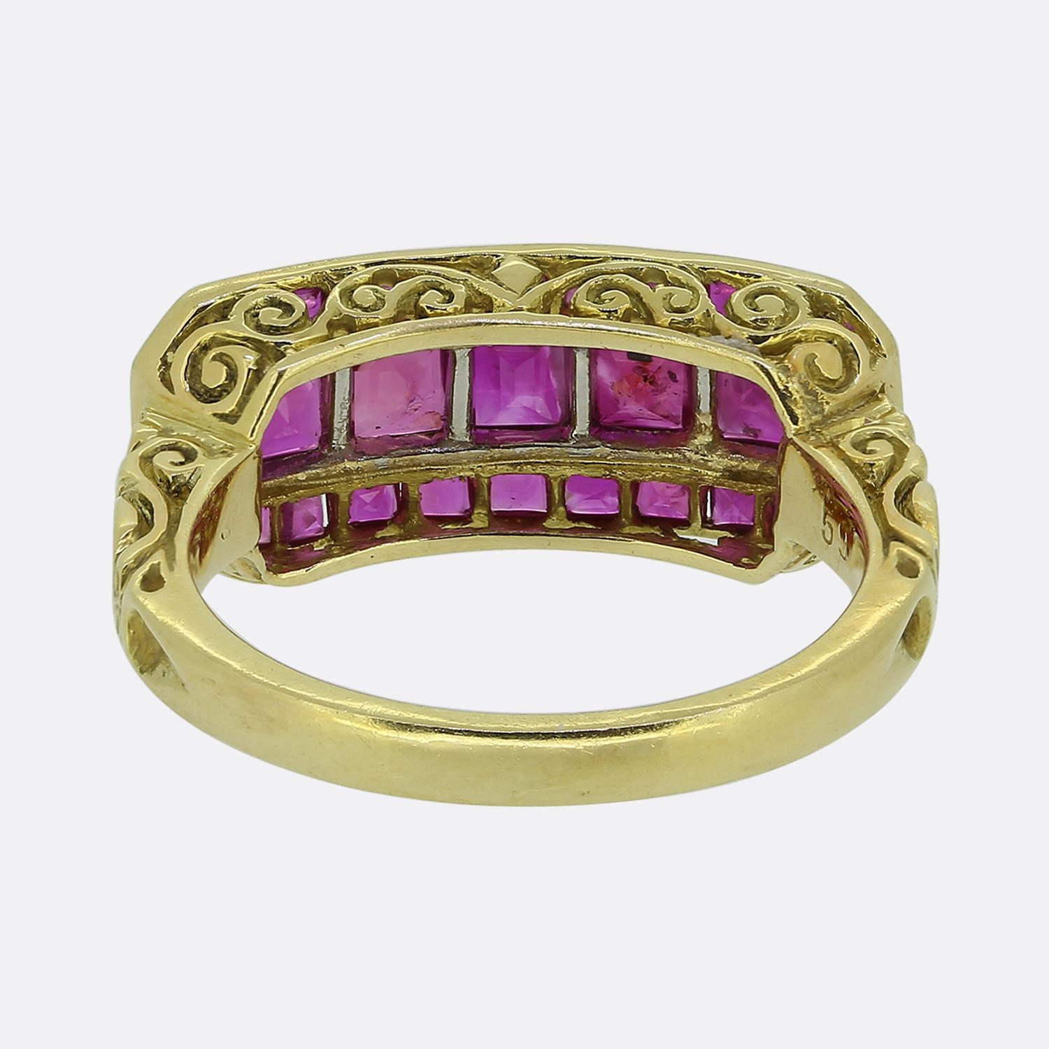 Women's or Men's Victorian Cabochon Ruby Ring For Sale