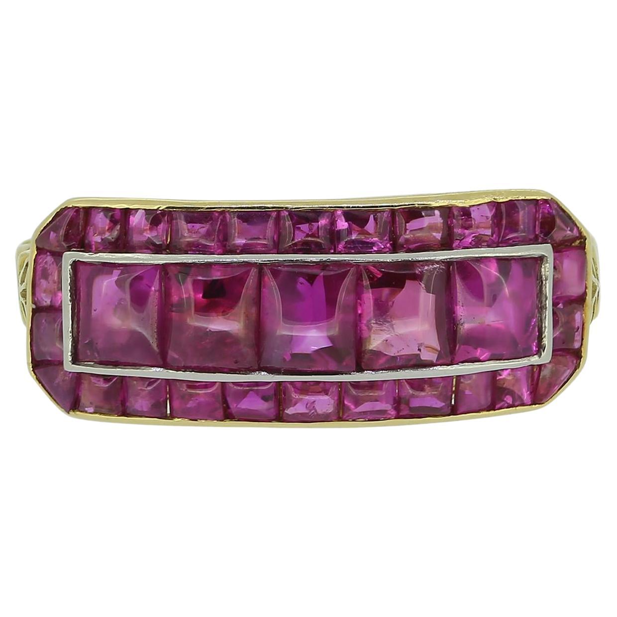 Victorian Cabochon Ruby Ring For Sale