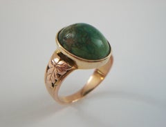 Victorian Cabochon Turquoise & 18K Gold Ring - United Kingdom - Circa 1900