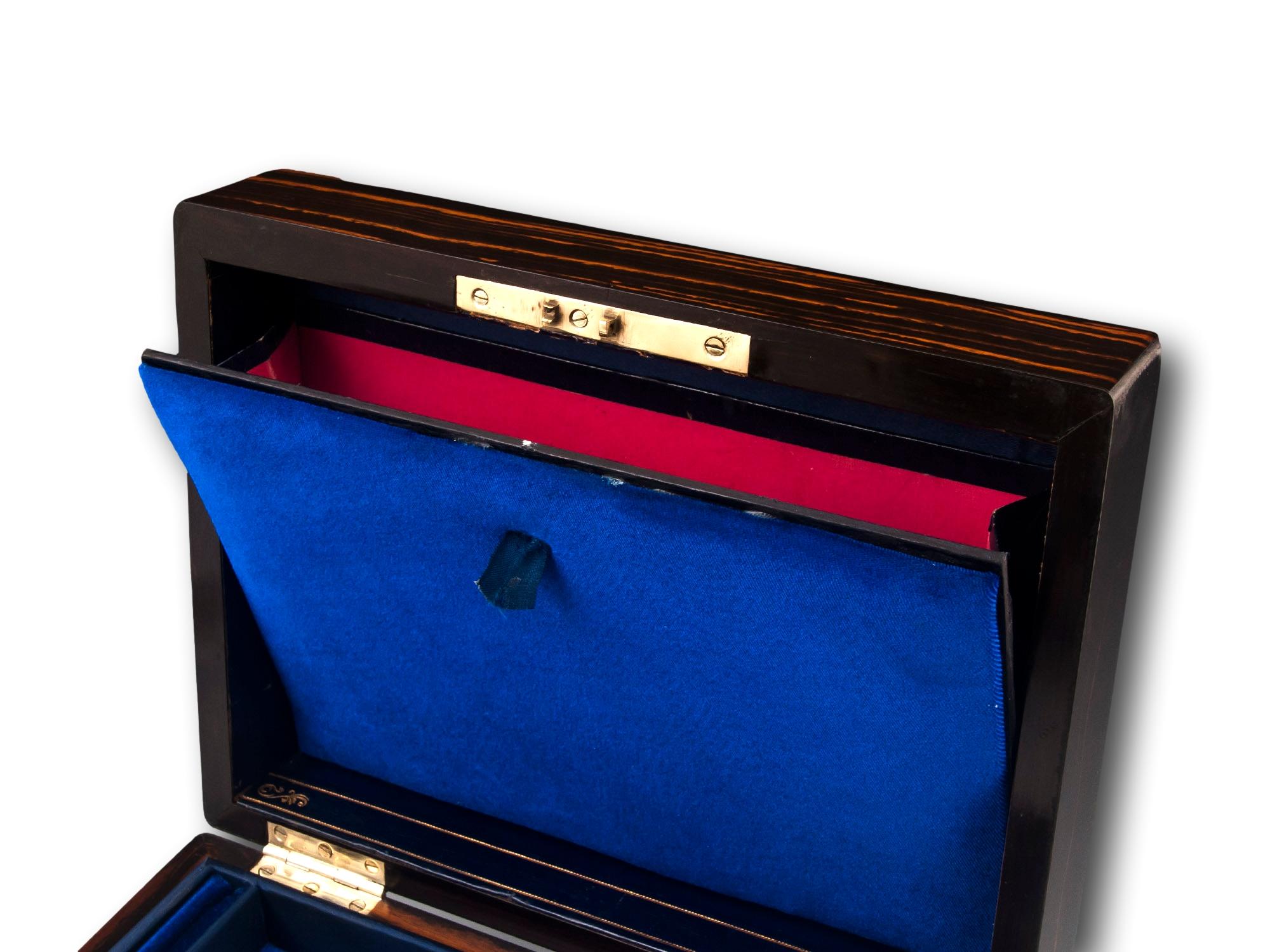 Mother-of-Pearl Victorian Calamander Jewellery Box