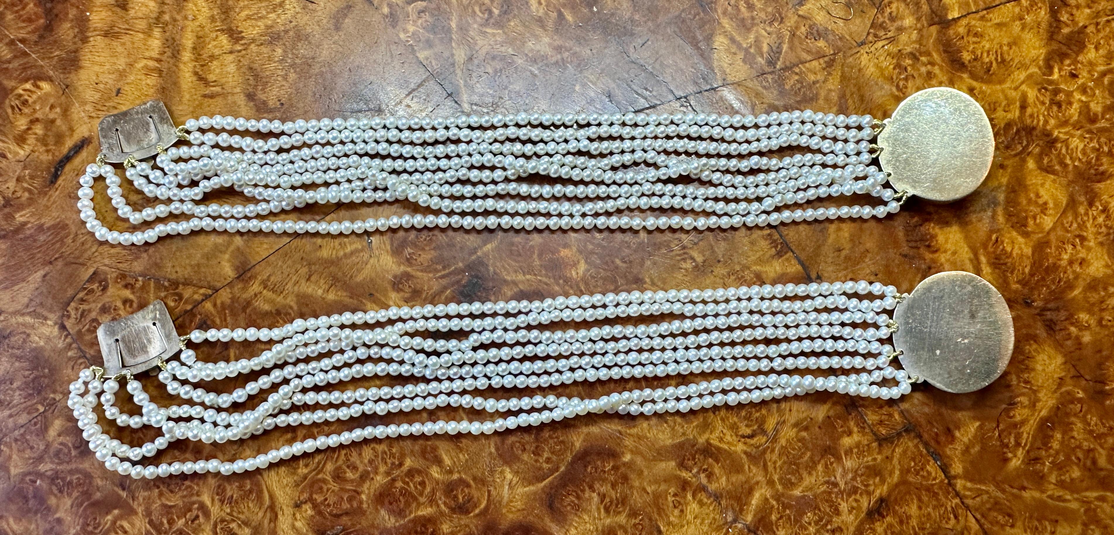 Bracelets Victoriens en Camée Or Perle Zeus Athéna Déesse Néoclassique Circa 1860 en vente 7