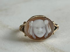 Victorian Cameo Greek Theatrical Mask Ring