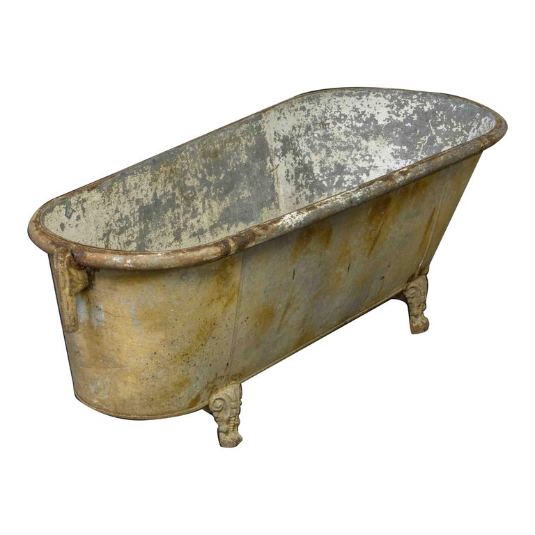 Victorian Campaign Bath For At 1stdibs, Old Fashioned Tin Bathtub
