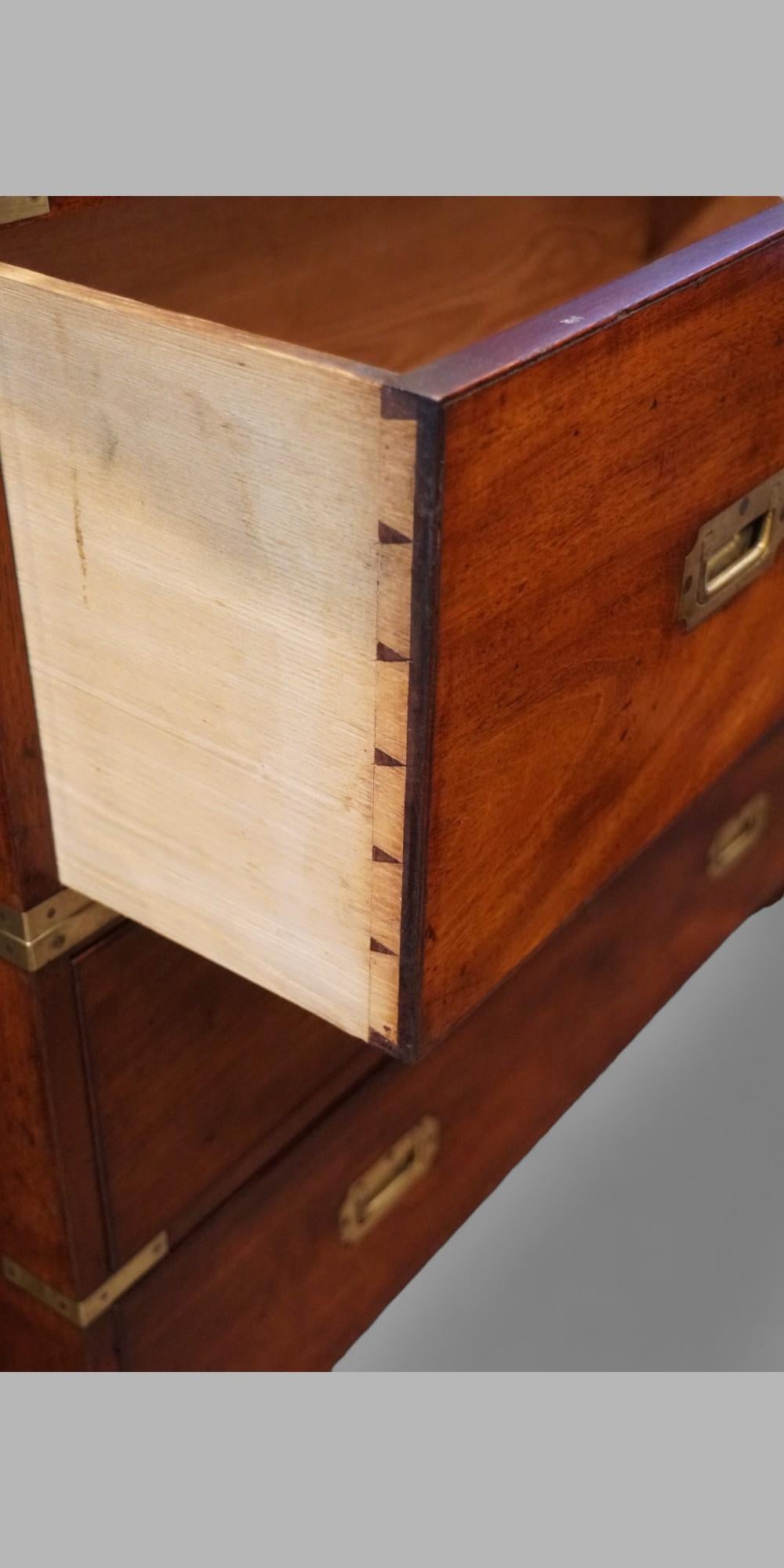 English Victorian campaign chest For Sale