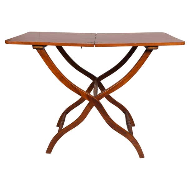 Victorian Campaign Mahogany Map Table For Sale at 1stDibs