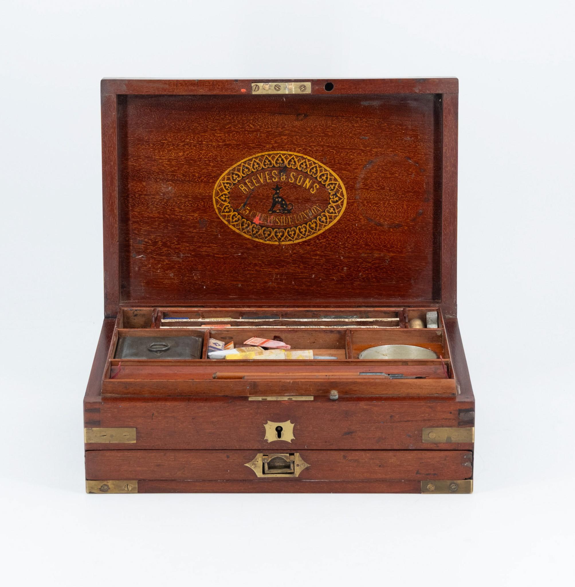Campaña Victoriana Artista Militar Acuarela Caja Por Reeves Sons Departamento de Guerra en venta 7