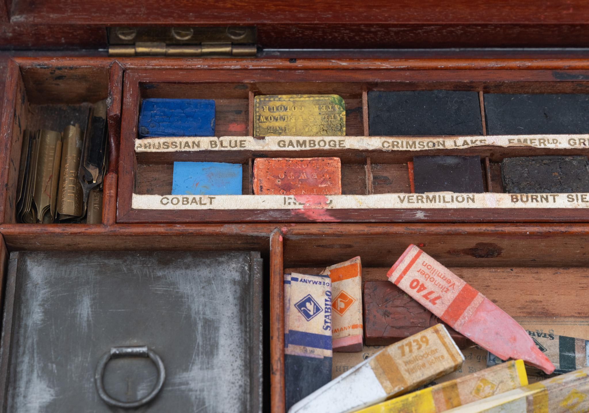 Campaña Victoriana Artista Militar Acuarela Caja Por Reeves Sons Departamento de Guerra Inglés en venta