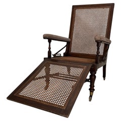 Victorian Campaign Traveling Armchair by J. Alderman, Circa 1850