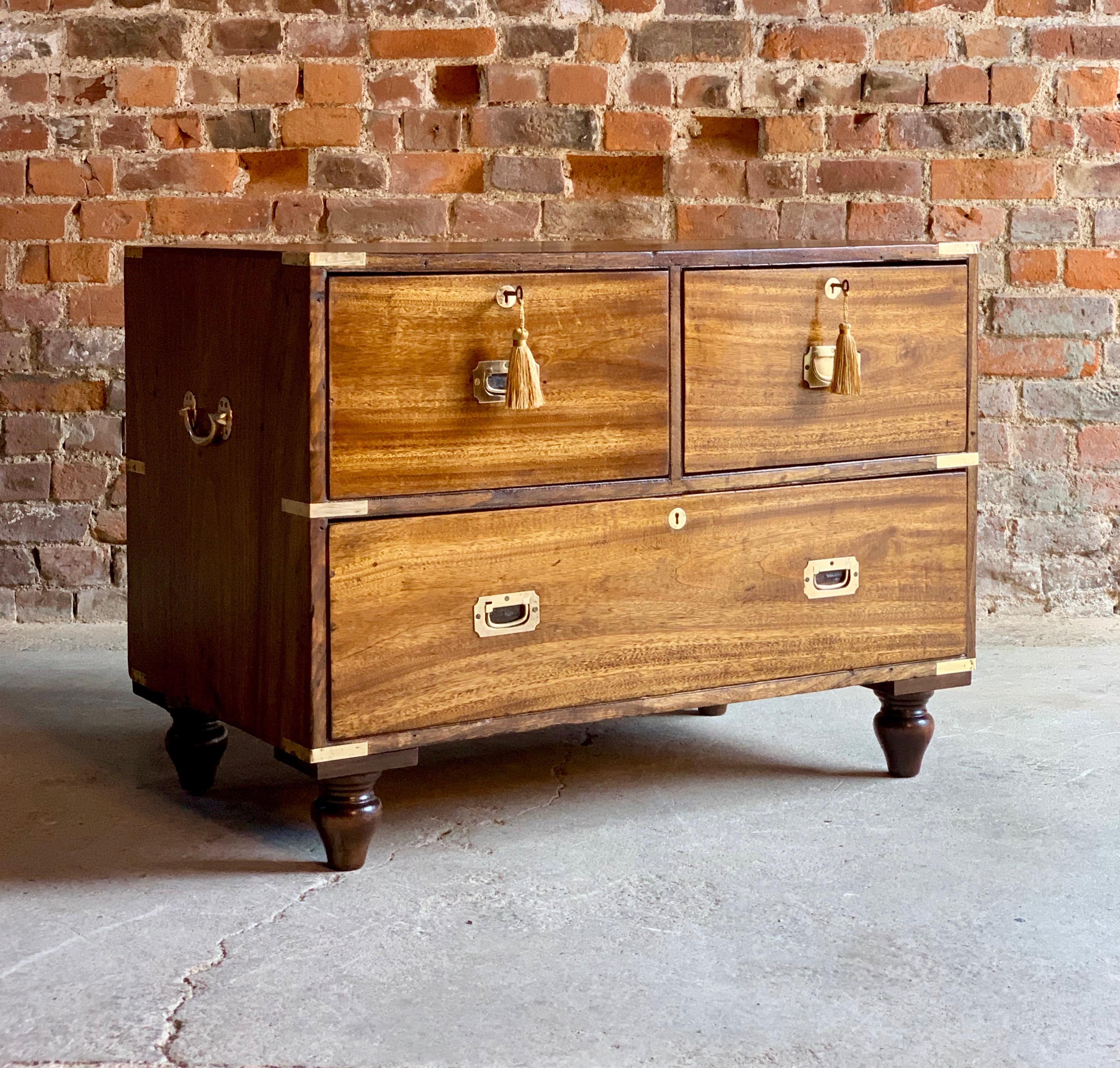 Victorian Camphor Campaign Chest of Drawers Dresser 'circa 1850' Number 26 4
