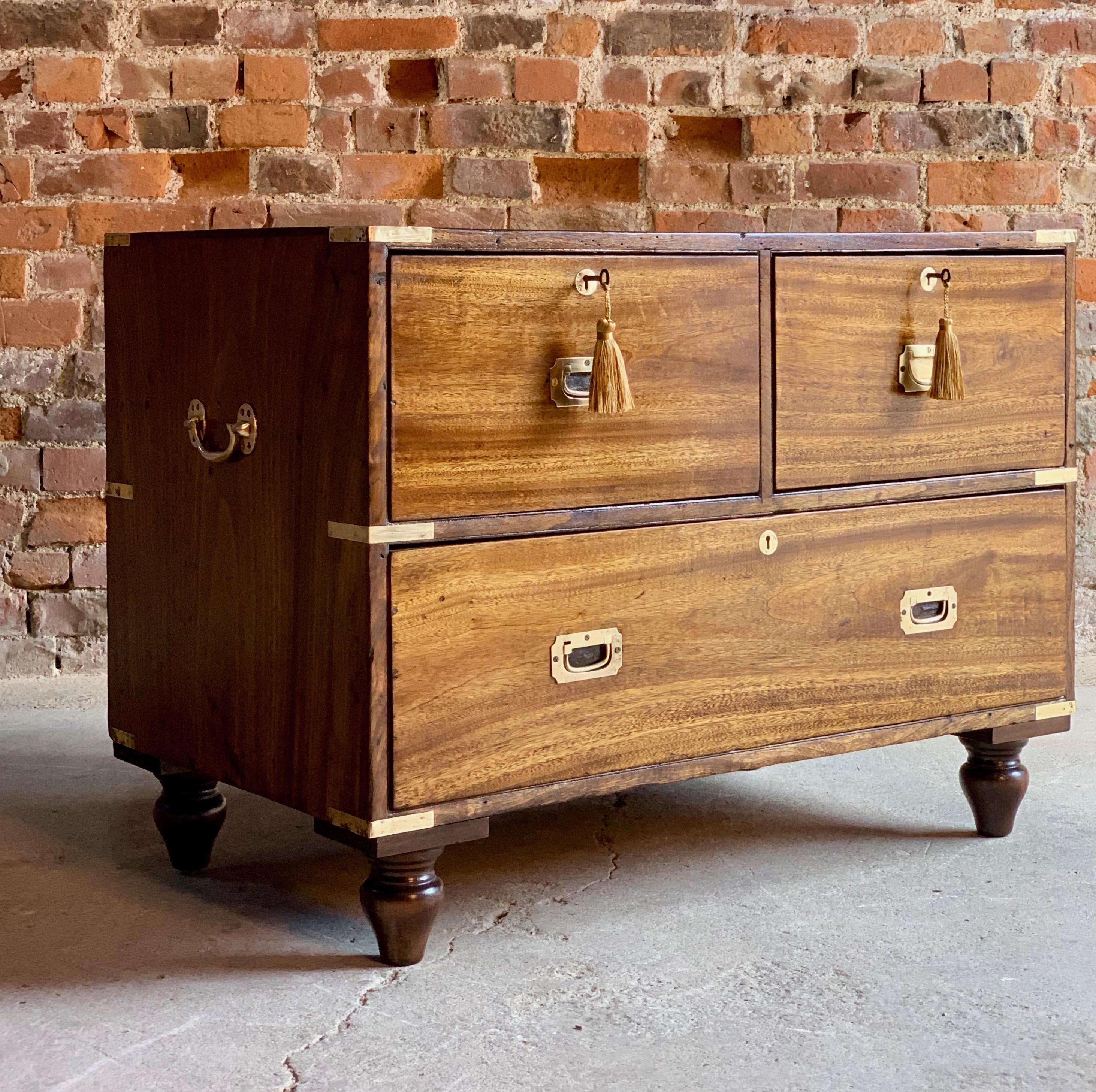 Victorian Camphor Campaign Chest of Drawers Dresser 'circa 1850' Number 26 3
