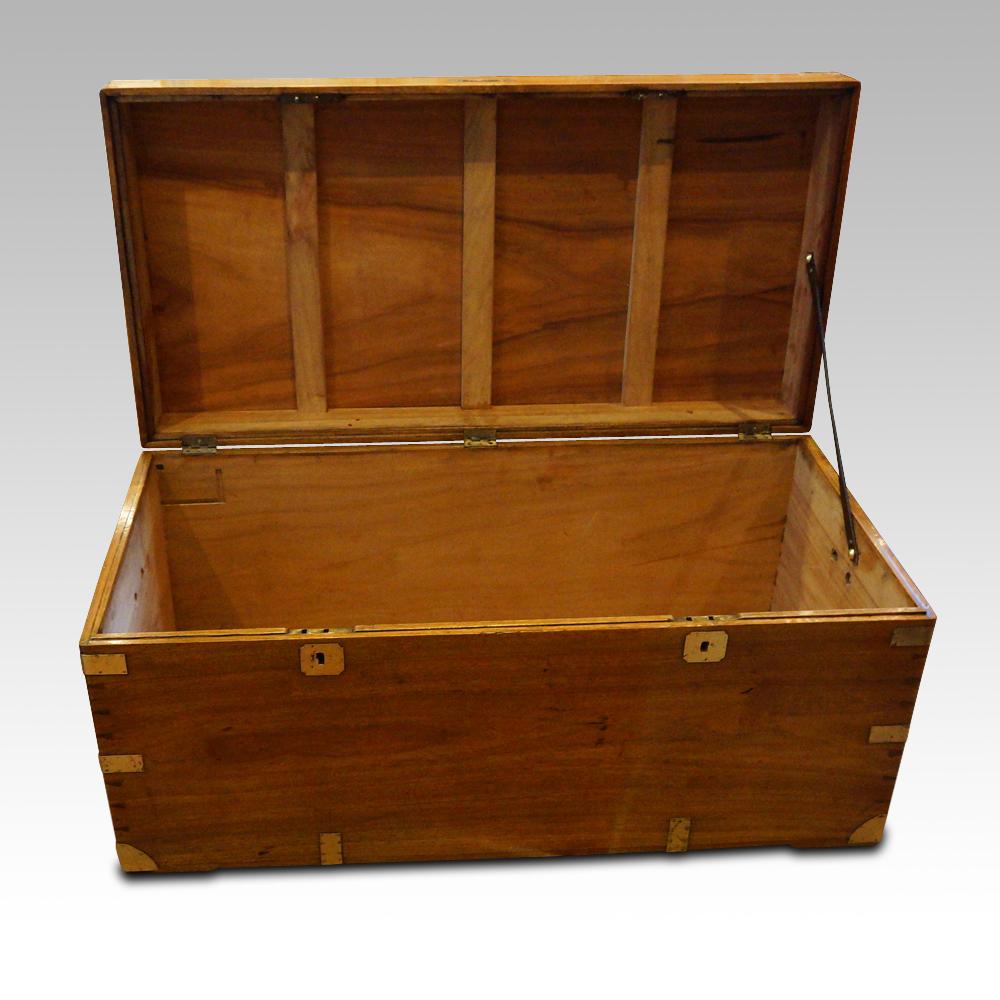 English Victorian Camphorwood Campaign Chest
