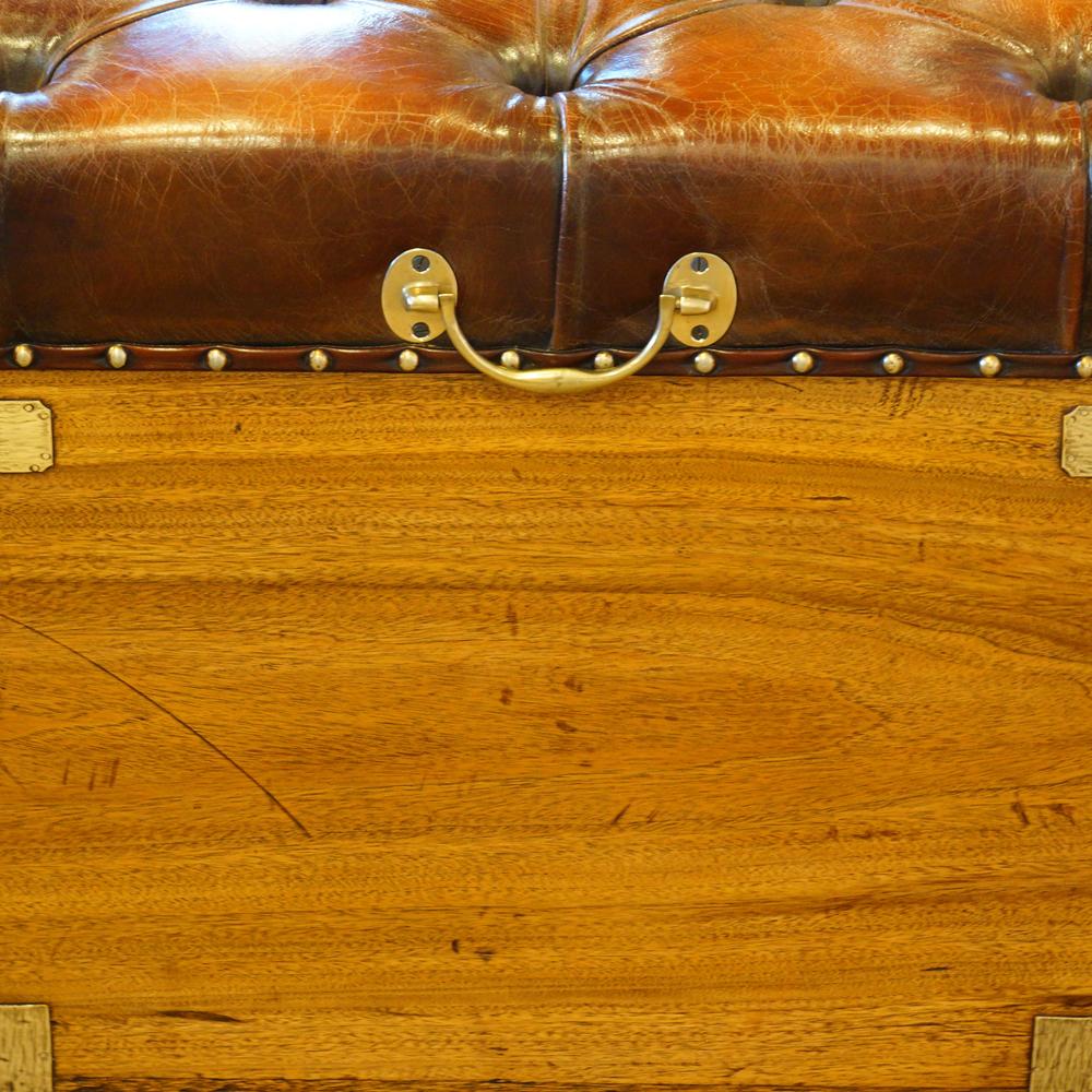 Late 19th Century Victorian Camphorwood Ottoman For Sale