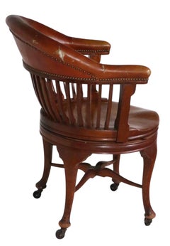 Victorian Captains Style Swivel Desk Chair