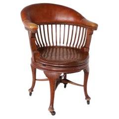 Victorian Captains Style Swivel Desk Chair