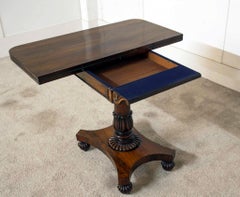 Victorian Card Games Table Walnut 1840