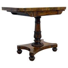 Victorian Card Games Table Walnut 1840