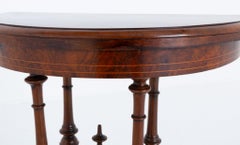 Victorian Card Games Table Walnut 1860