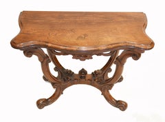 Tavolo da gioco vittoriano Tavoli da gioco antichi Palissandro 1880