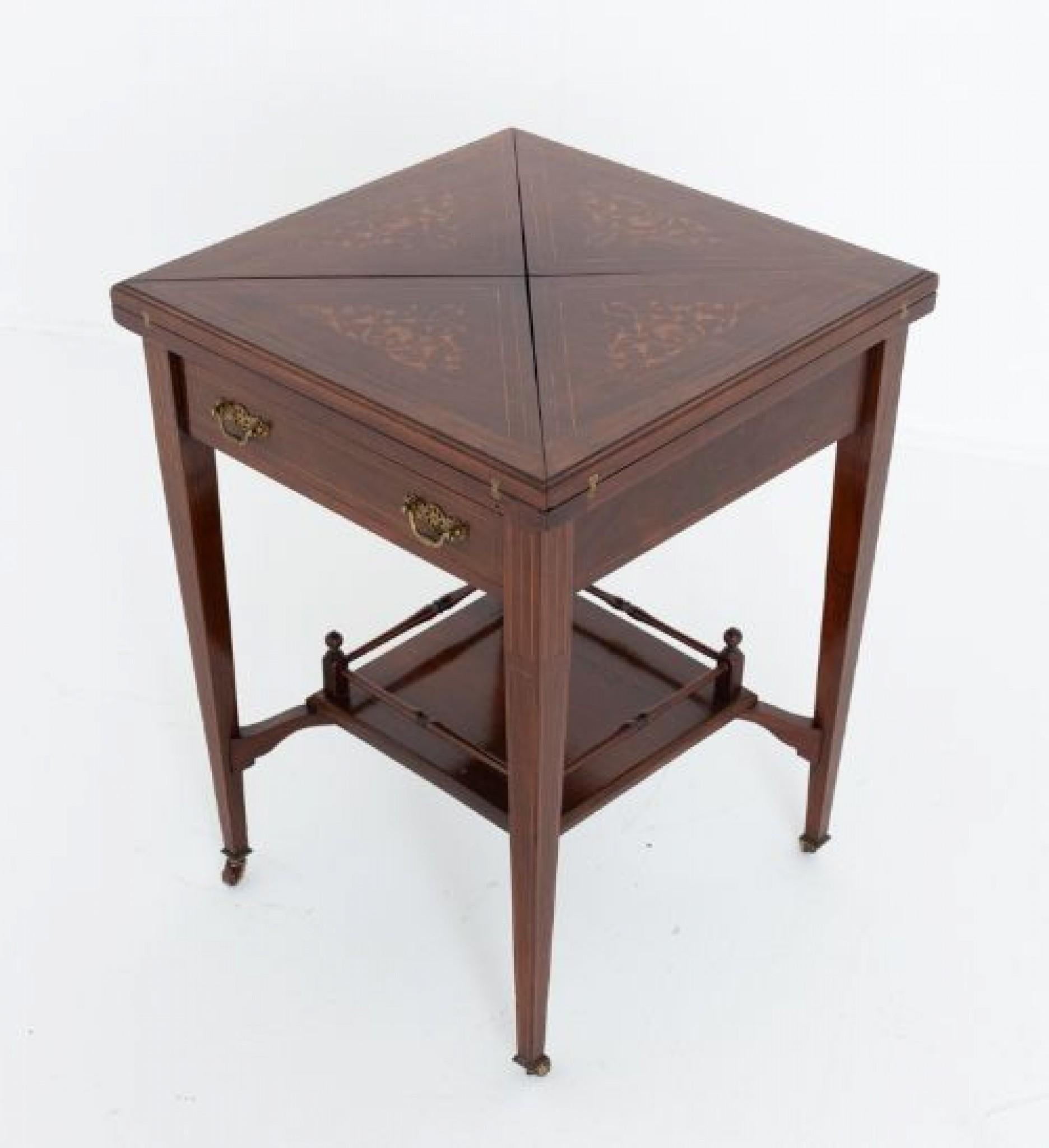 Victorien Tables de poker victoriennes Envelope Tables 1890 en vente