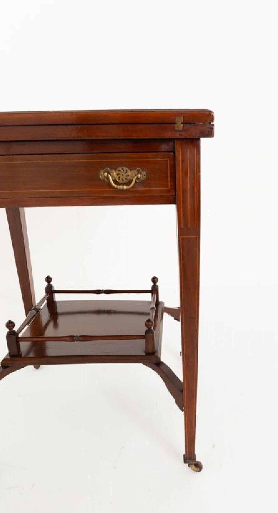 Fin du XIXe siècle Tables de poker victoriennes Envelope Tables 1890 en vente