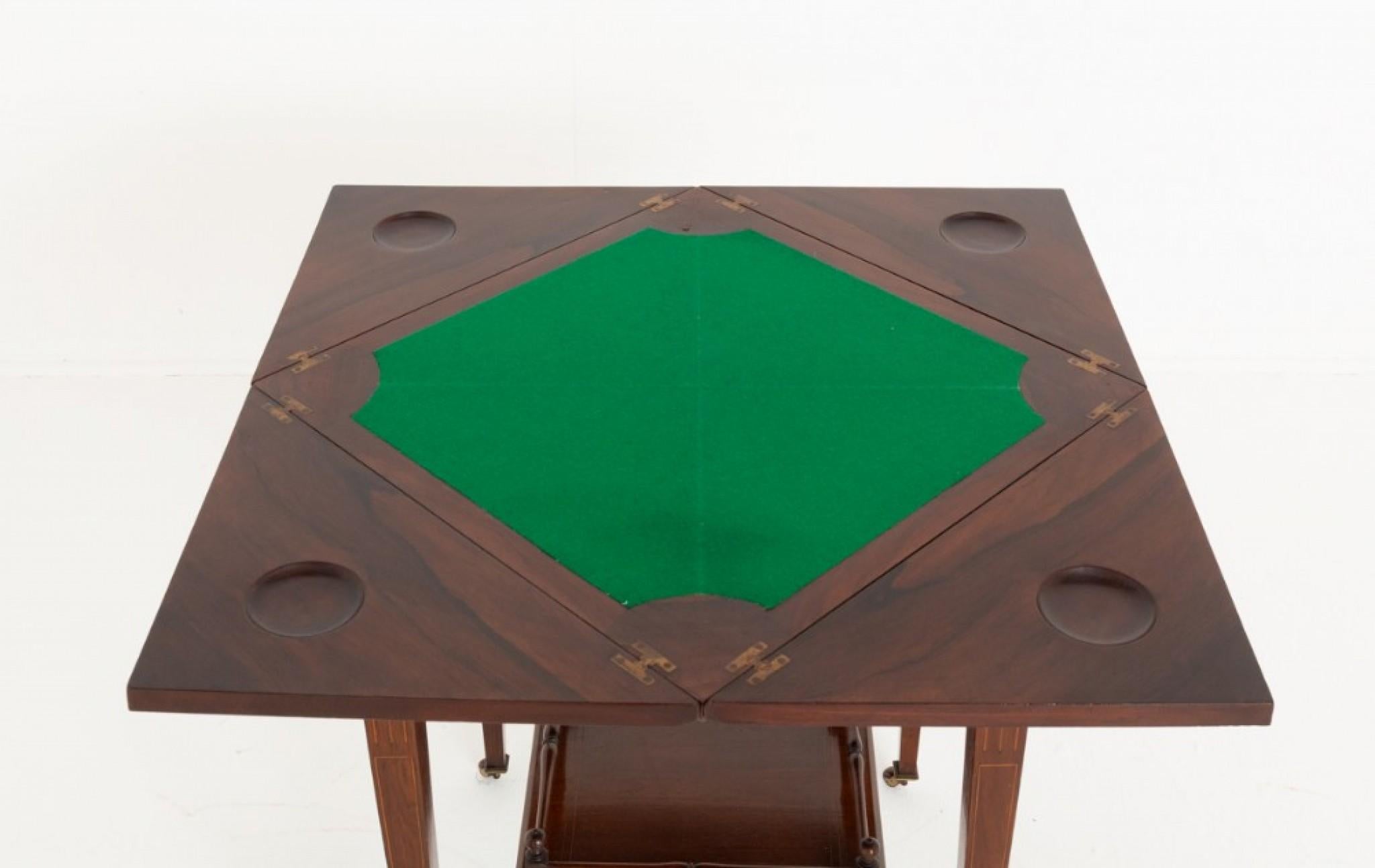 Bois Tables de poker victoriennes Envelope Tables 1890 en vente
