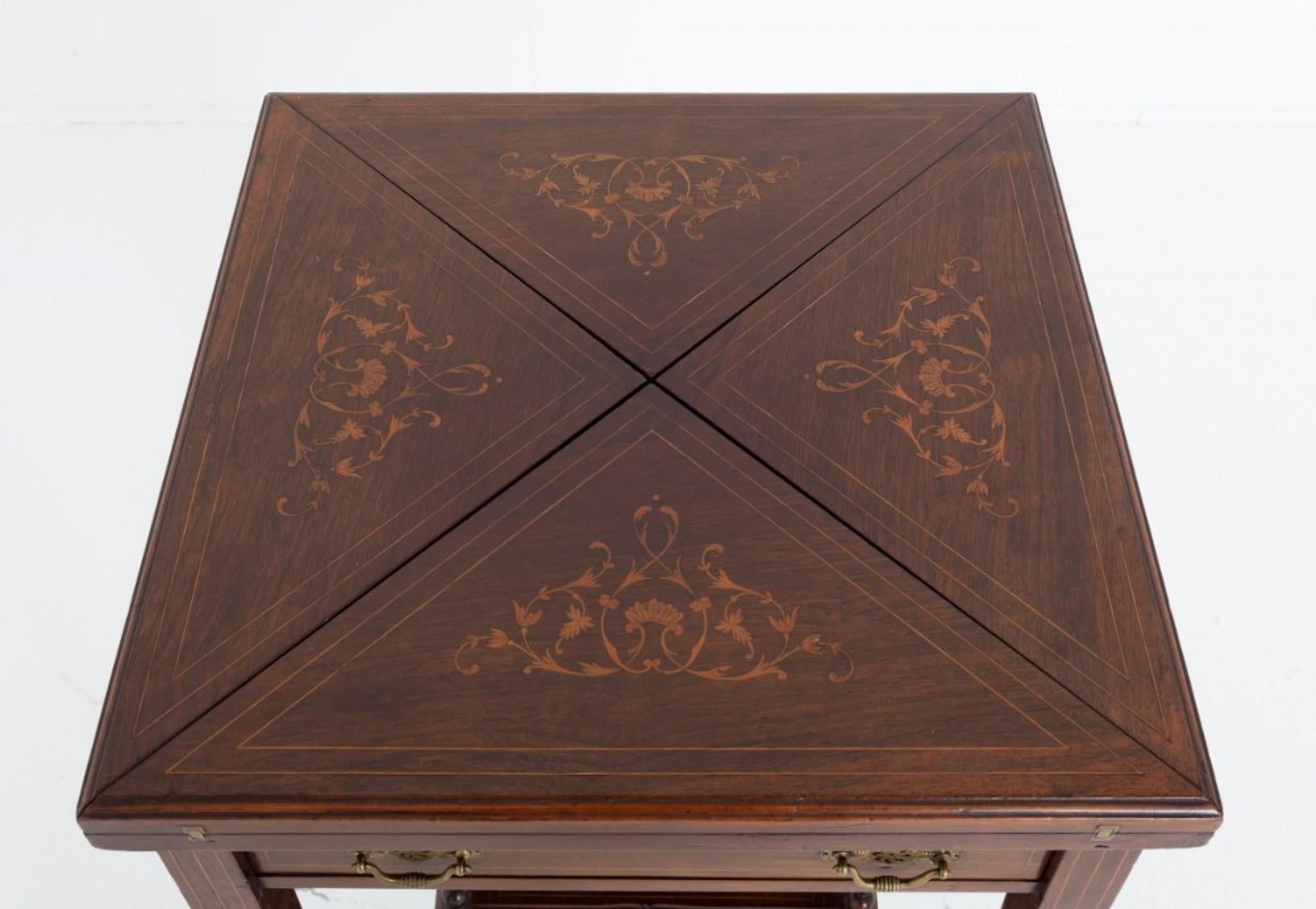 Tables de poker victoriennes Envelope Tables 1890 en vente 2