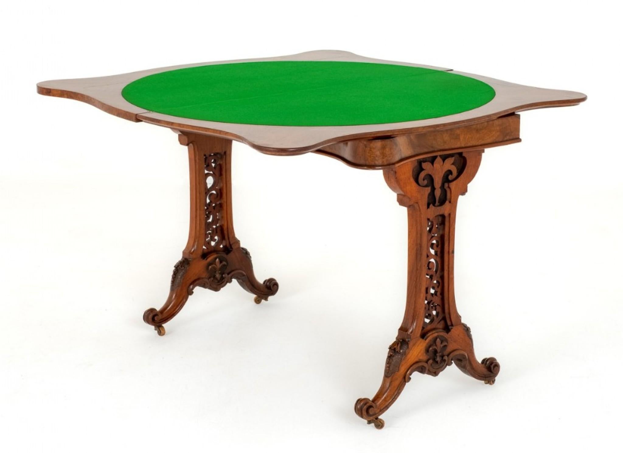 Victorian Card Table Games Tables 1860 For Sale 3