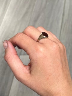 Victorian Carnelian and 9 Carat Gold Signet Ring
