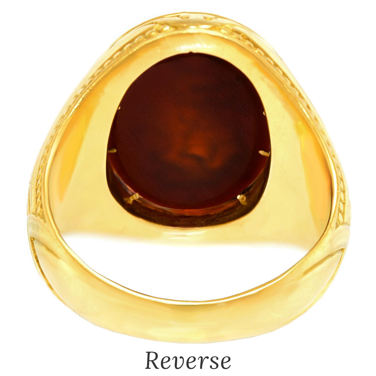 Anello a sigillo vittoriano in corniola in vendita 2