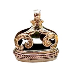 Victorian Carnelian Watch Fob Pendant in 14 Karat Yellow Gold