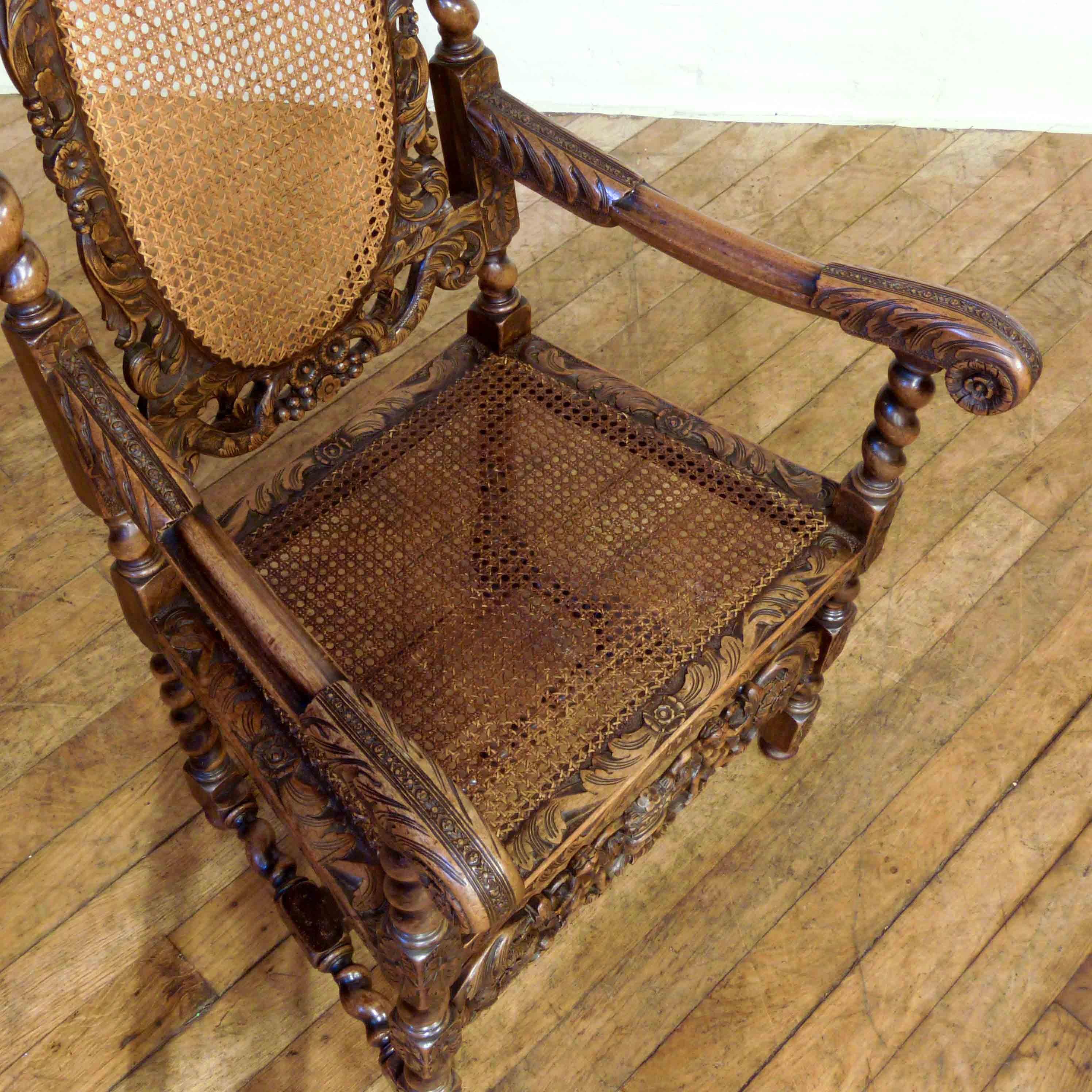 Victorian Carolean Style Armchair 4