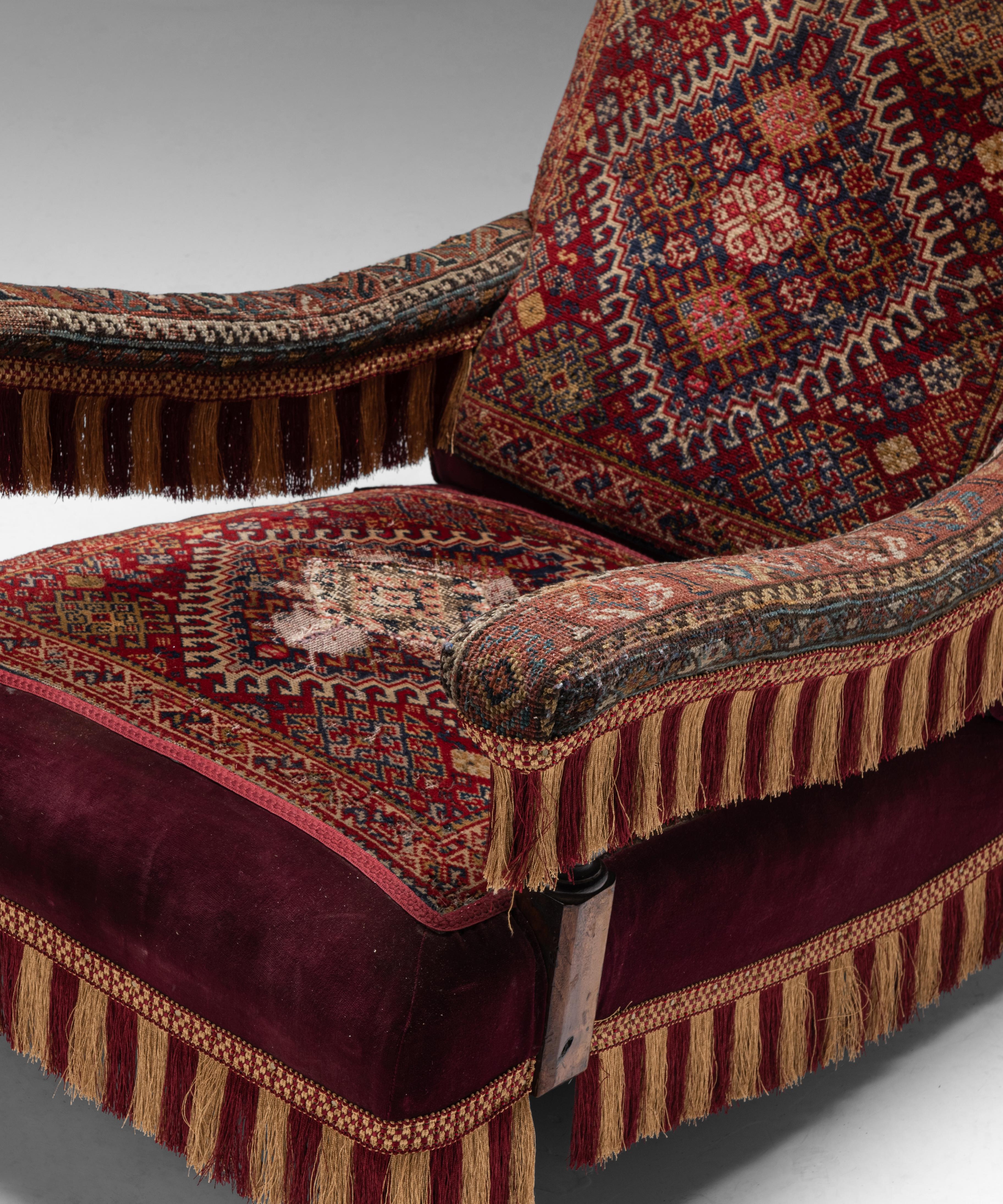 Victorian Carpet Chair, England, circa 1880 2