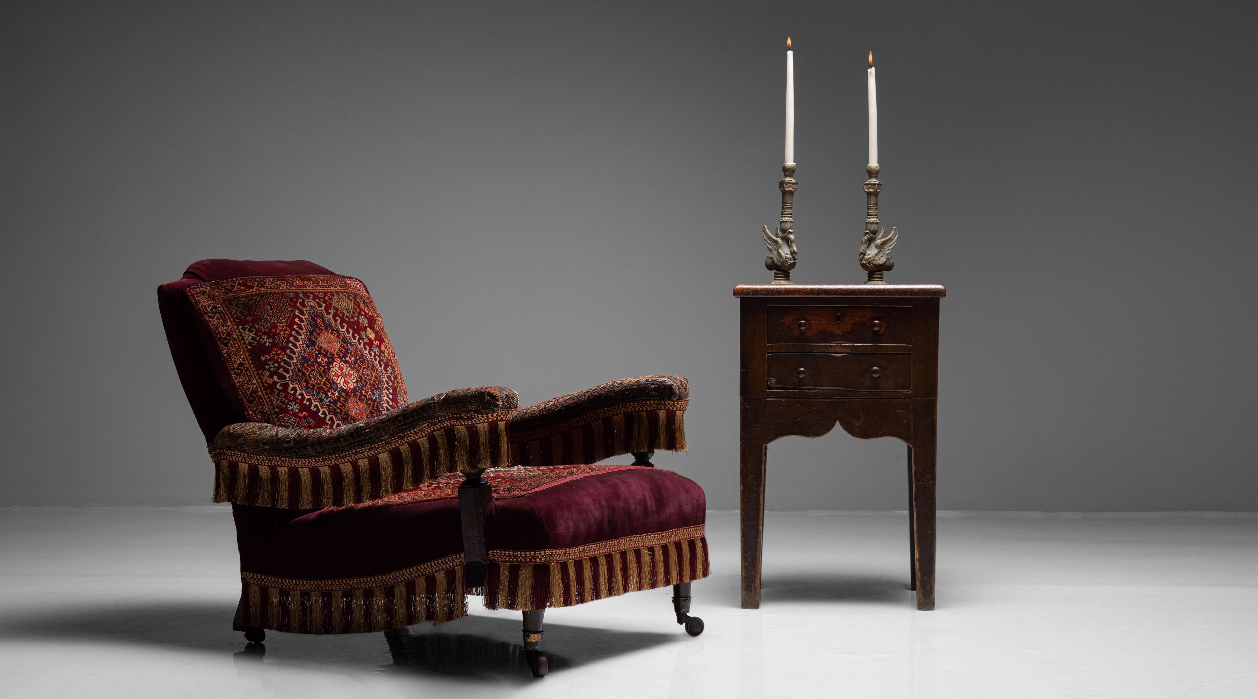 Victorian Carpet Chair, England, circa 1880 3