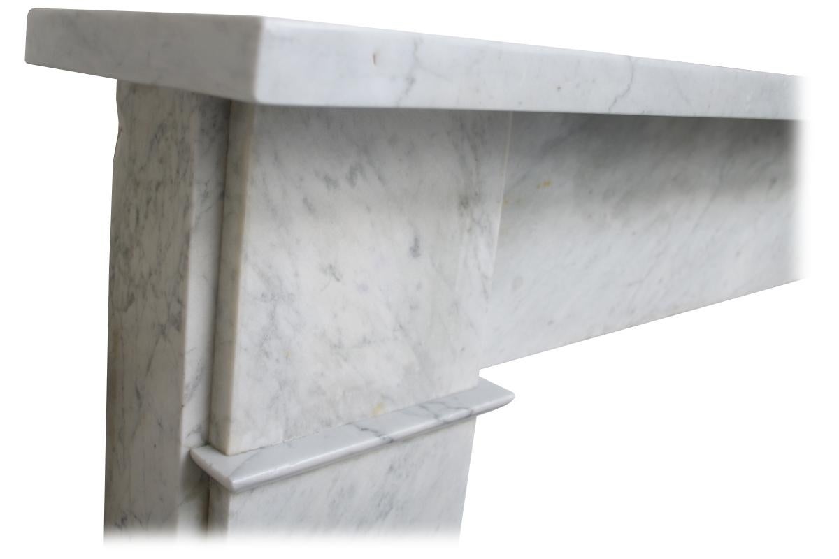 Victorian Carrara Marble Fireplace Surround In Good Condition In Manchester, GB