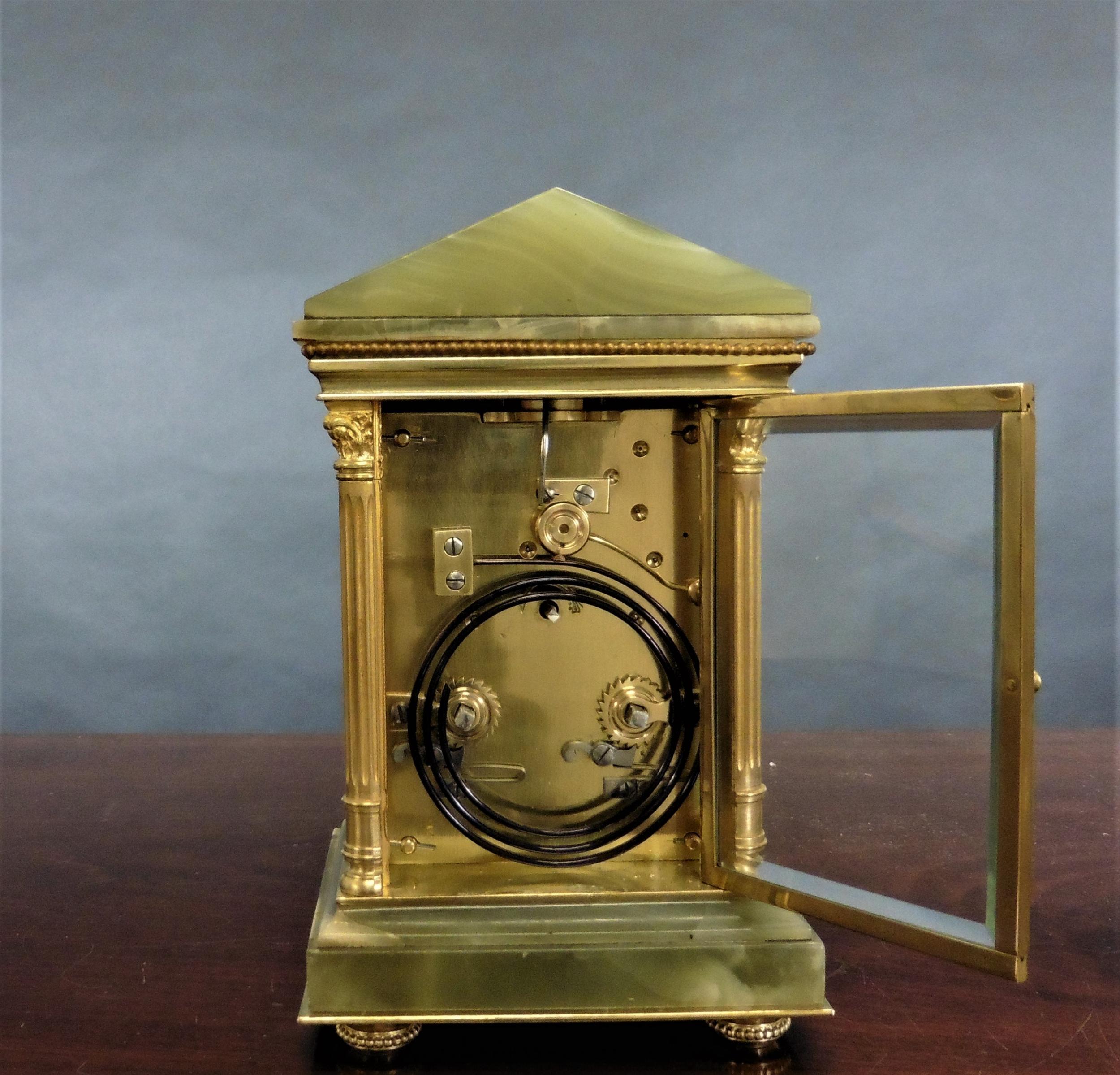 19th Century Victorian Carriage Clock signed Hampton & Sons, Pall Mall For Sale