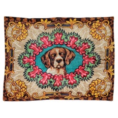 Victorian Carriage Robe/Blanket with Dog