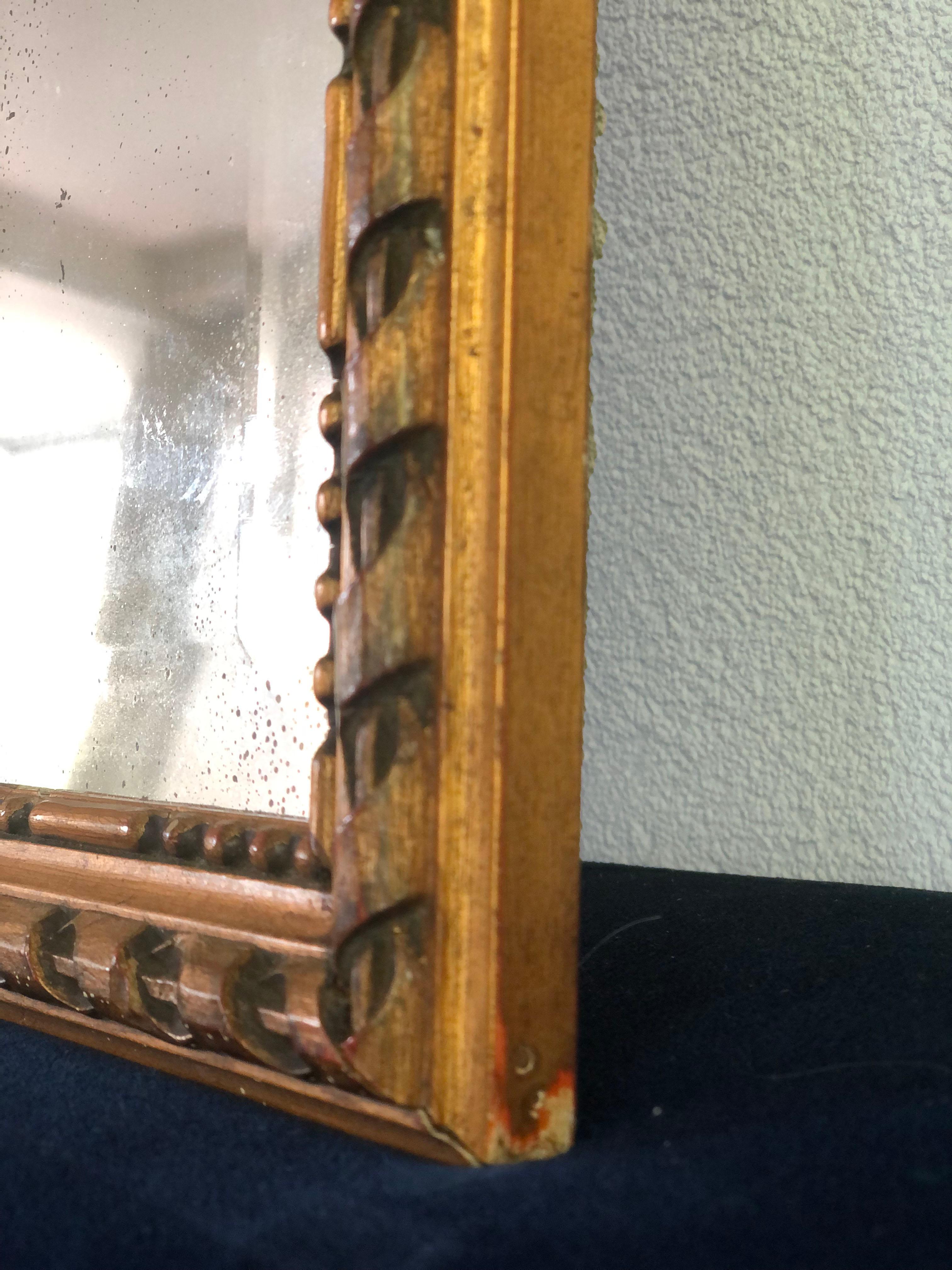 19th Century Victorian Carved and Detailed Giltwood Mirror For Sale