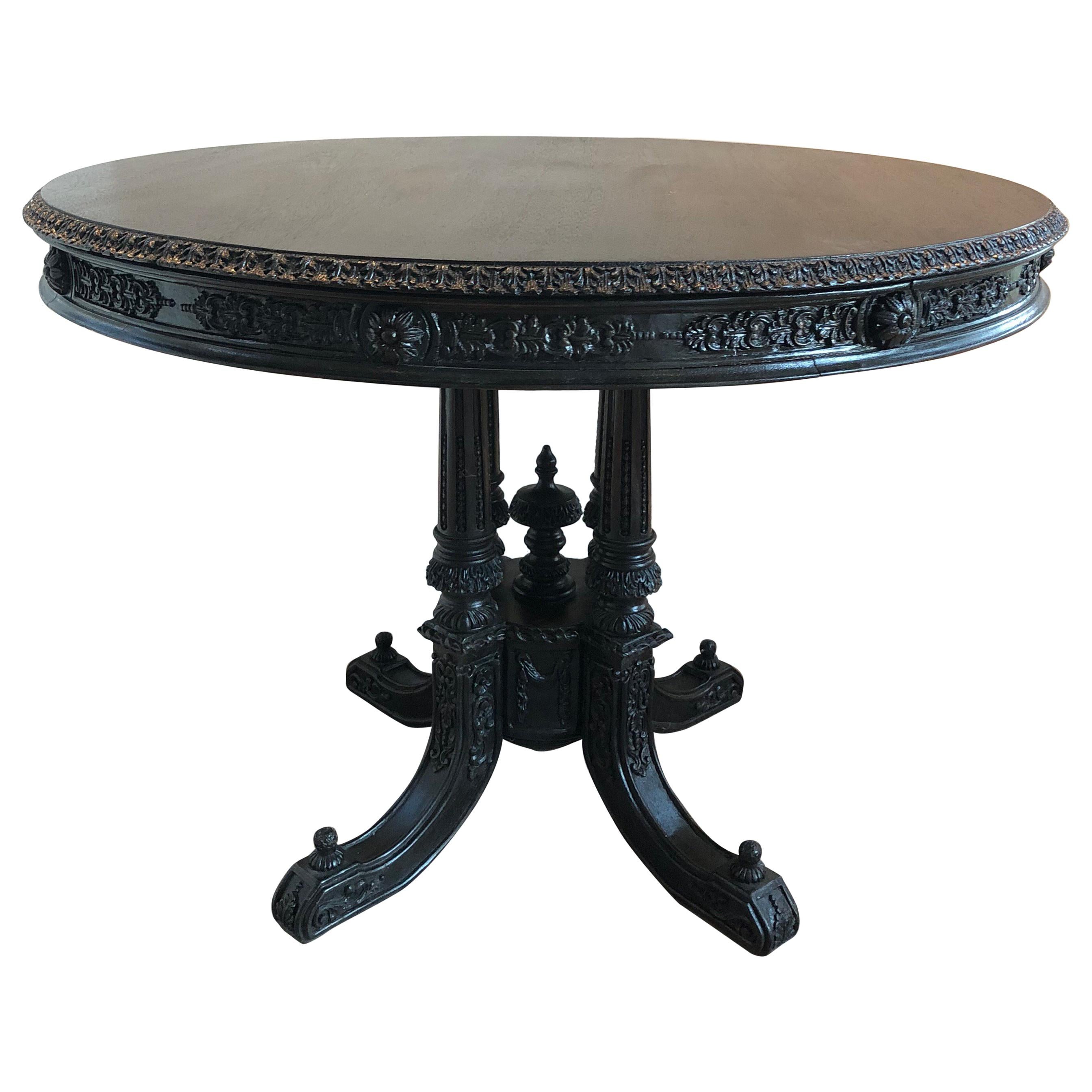 Victorian Carved Center Table