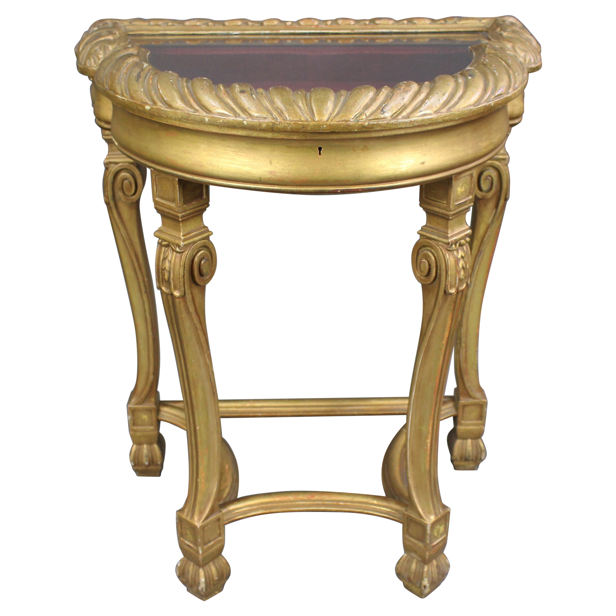Victorian Carved Giltwood Bijouterie Cabinet