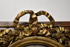 Victorian Carved High Relief Mirror Floral & Bow Details