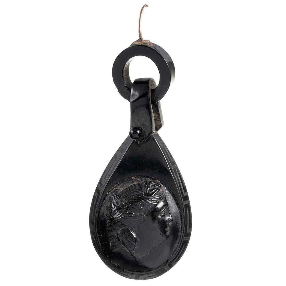 whitby jet earings