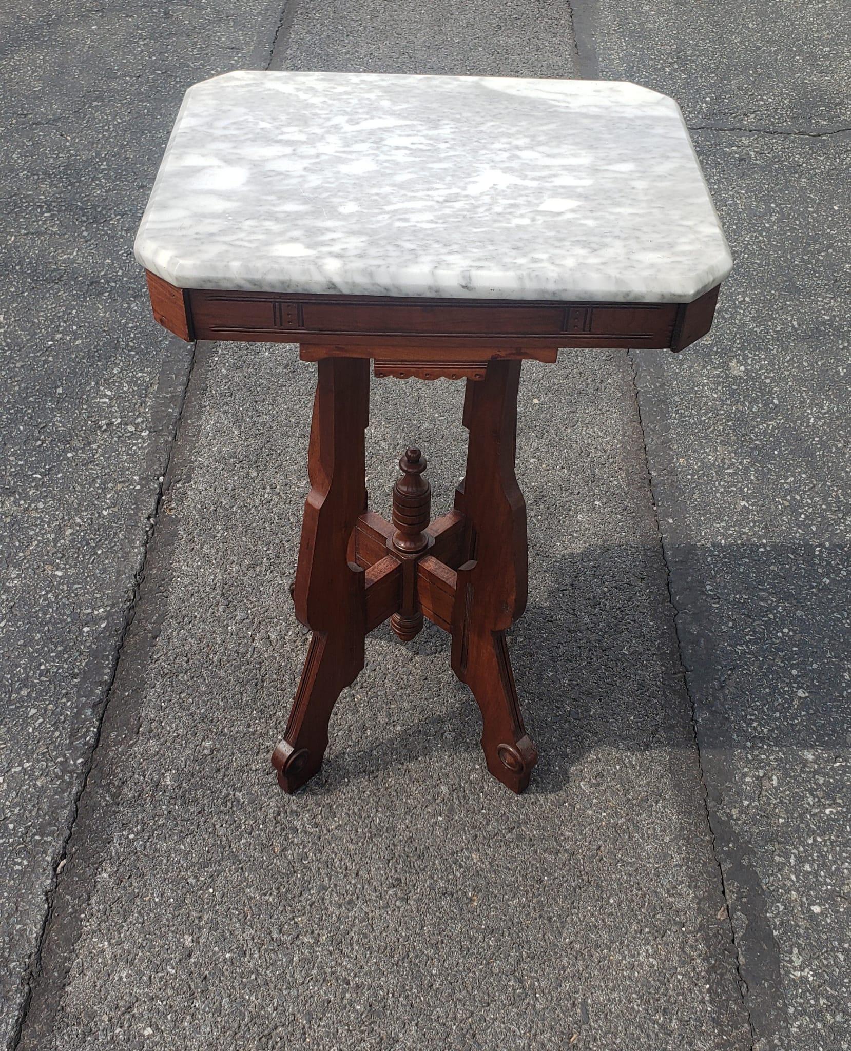 victorian marble top side table