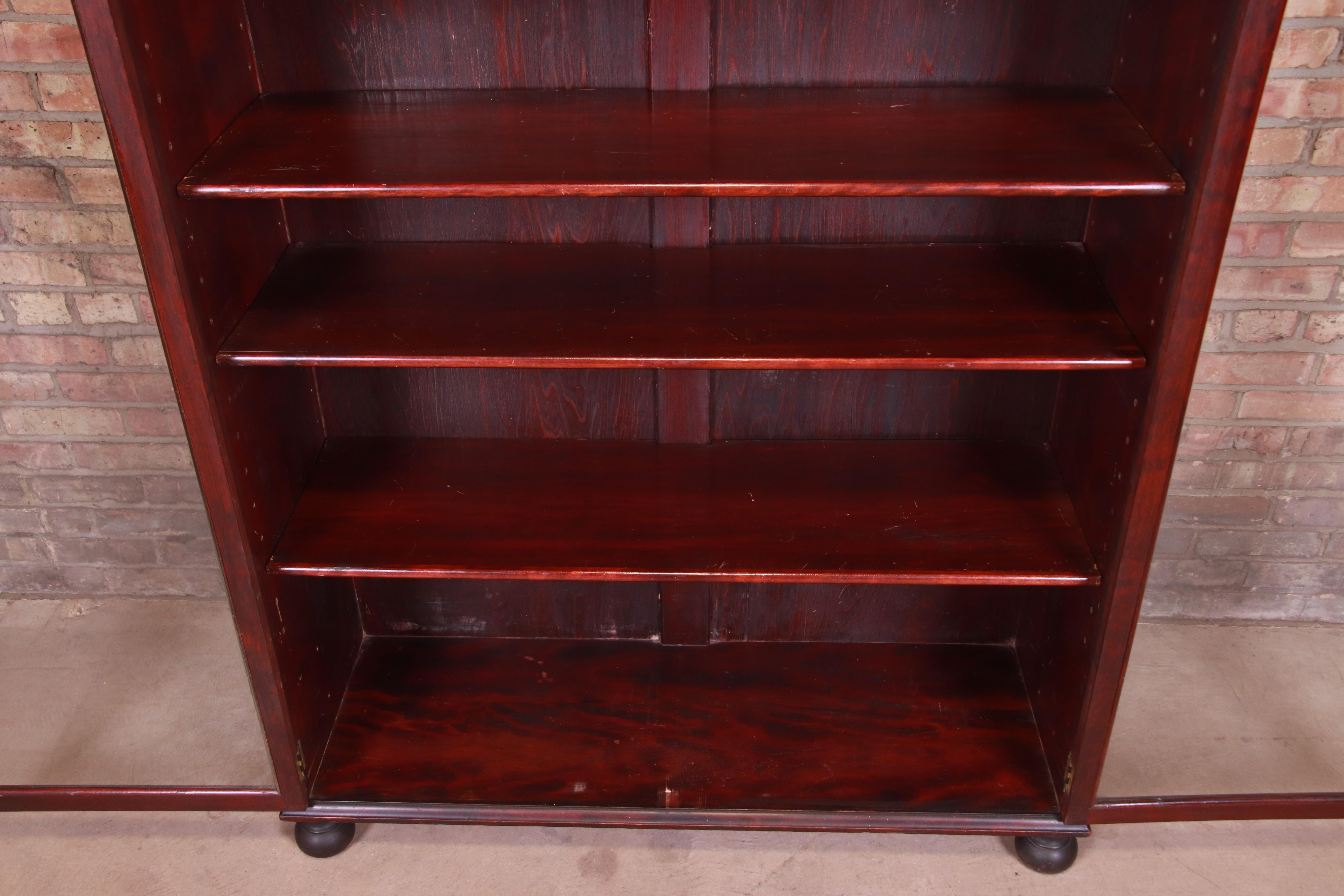Victorian Carved Mahogany Bookcase with Old Man of the North Carving, Circa 1890 5