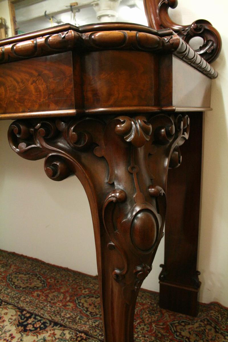 Victorian Carved Mahogany Hall/Serving Table 4