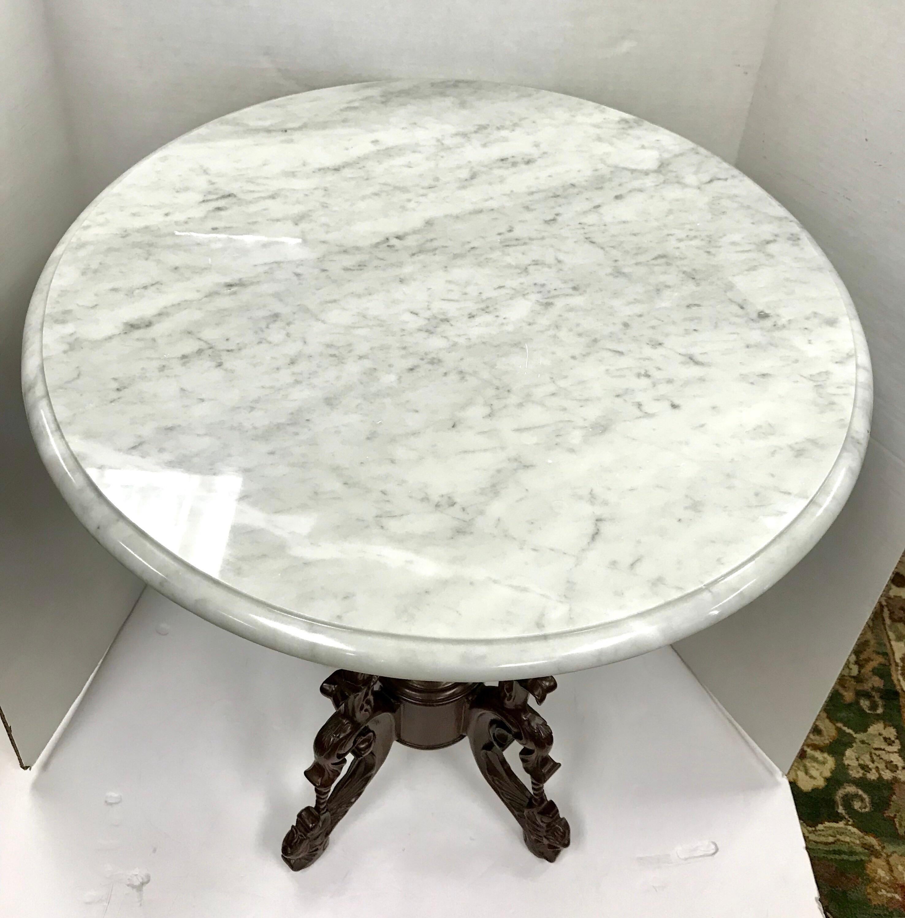 victorian mahogany marble top table