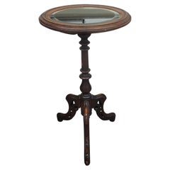 Table d'appoint victorienne en acajou sculpté avec miroir, vers les années 1910