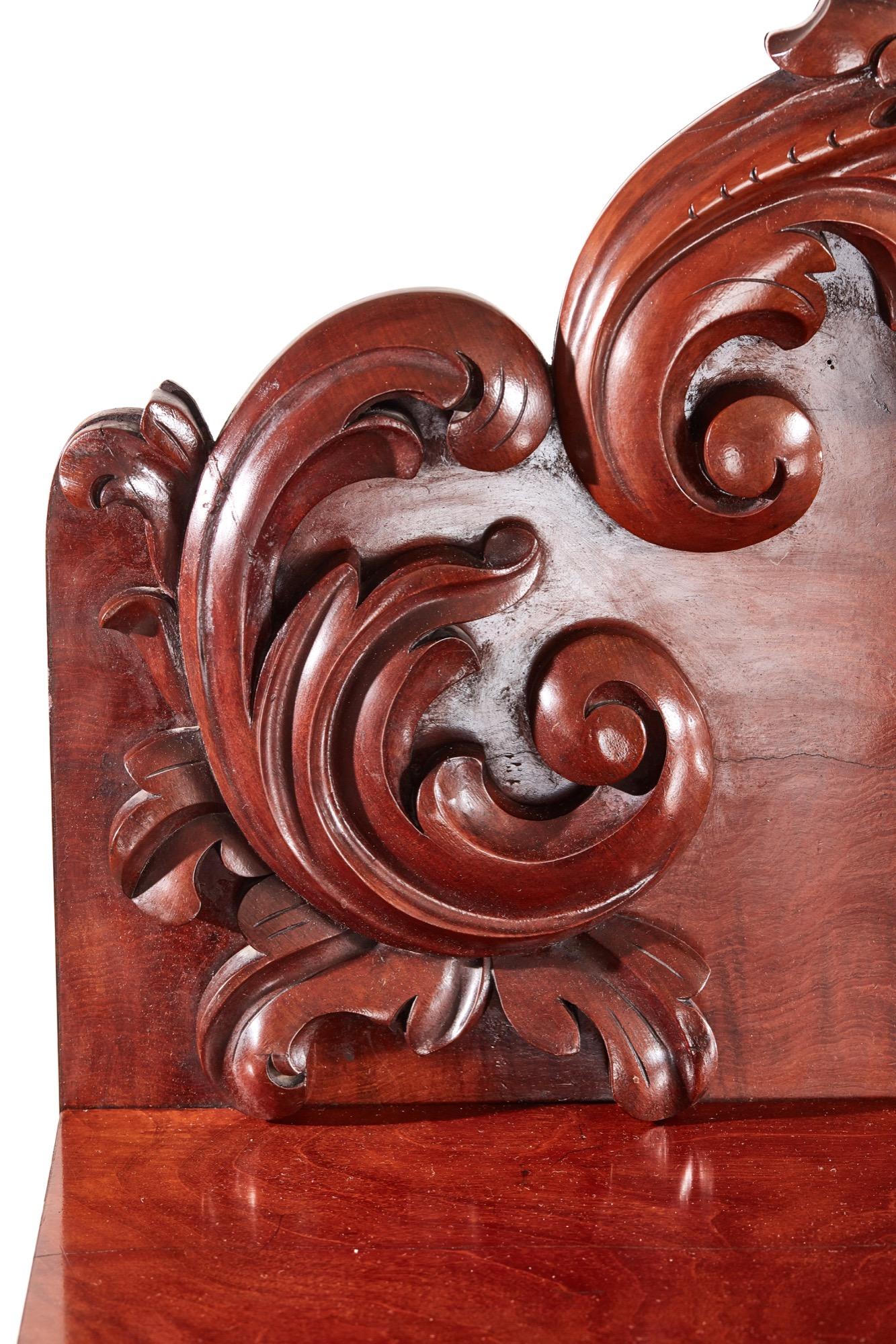 English Antique Victorian Carved Mahogany Sideboard, circa 1860 For Sale