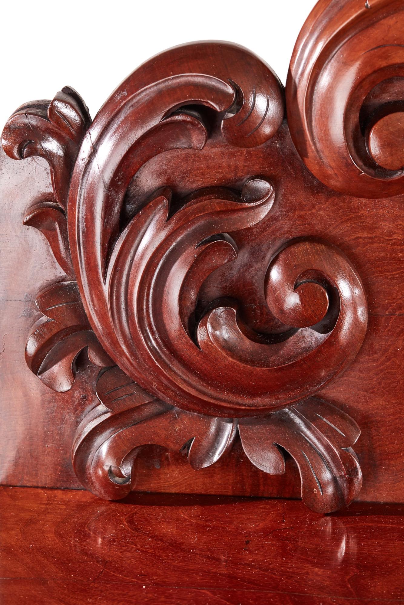 Mid-19th Century Antique Victorian Carved Mahogany Sideboard, circa 1860 For Sale